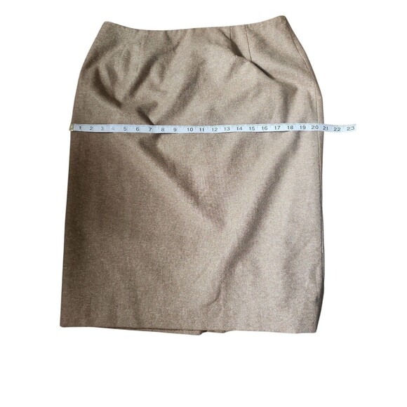 Bill Blass Tweed Skirt Suit Womens 12 Old Money Corpcore Tan Double-breasted - Picture 11 of 12